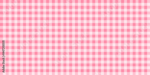 Seamless pastel pink gingham pattern.