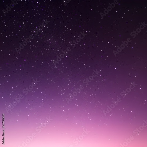Magical Twilight Sky Starry Night with Pink and Purple Gradient Breathtaking Celestial Background