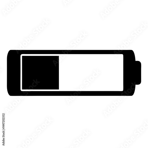 Battery icon illustrating low charge state vector needs to be plugged in soon