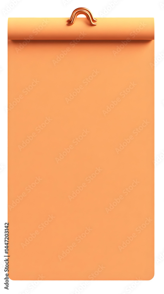 Peach Scroll Illustration Isolated Background Peach Scroll Illustration Isolated Background