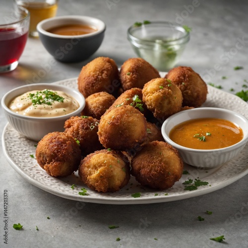 Hush Puppies with Dipping Sauce – Southern Fried Snack in Full HD