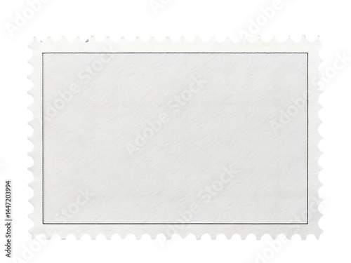 Blank Postage Stamp Template Isolate on transparent background cutout, PNG file, Cutout file