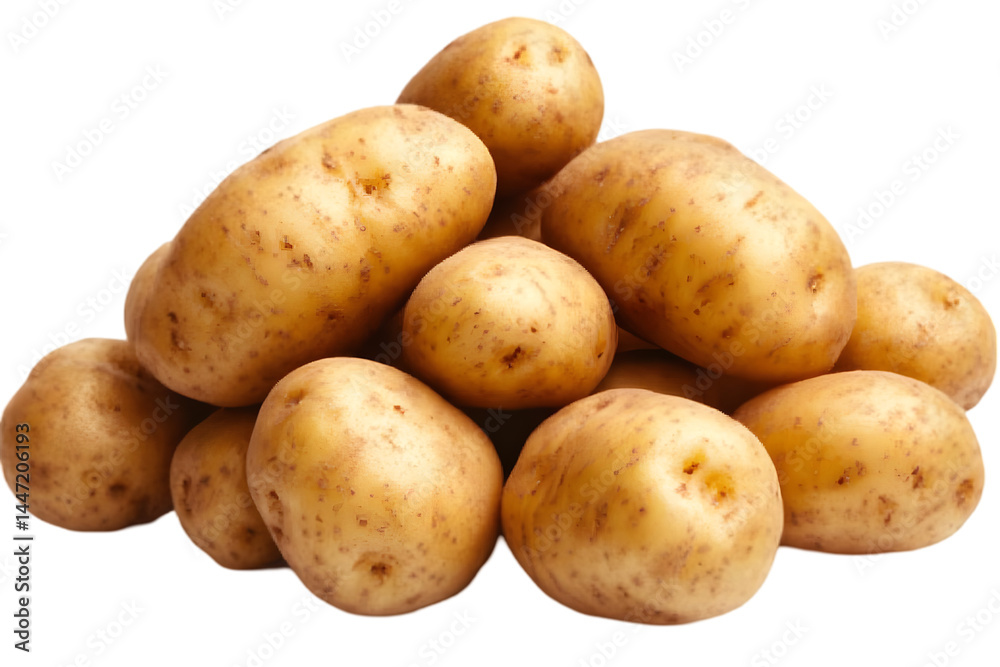 Pile Of Potatoes Isolated Background Photo Pile Of Potatoes Isolated Background Photo