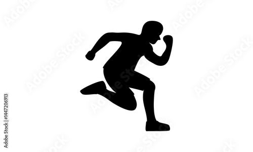 Running men icon vector silhouette