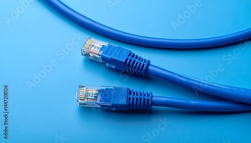 network cable on blue background