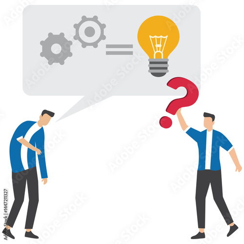 Question and answer; solving problem or business solution or support idea