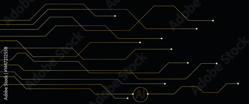 golden bitcoin crypto currency with electronic circuit board vector illustration EPS10 