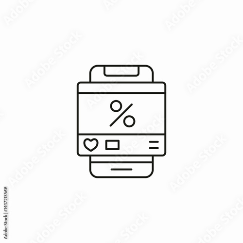 social discount icon sign vector