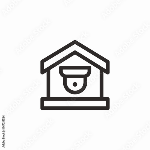 survillance home black icon sign vector