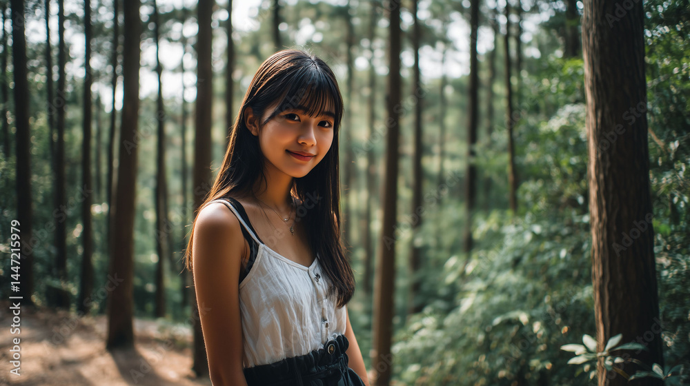 自然の中の女性 自然の中の女性