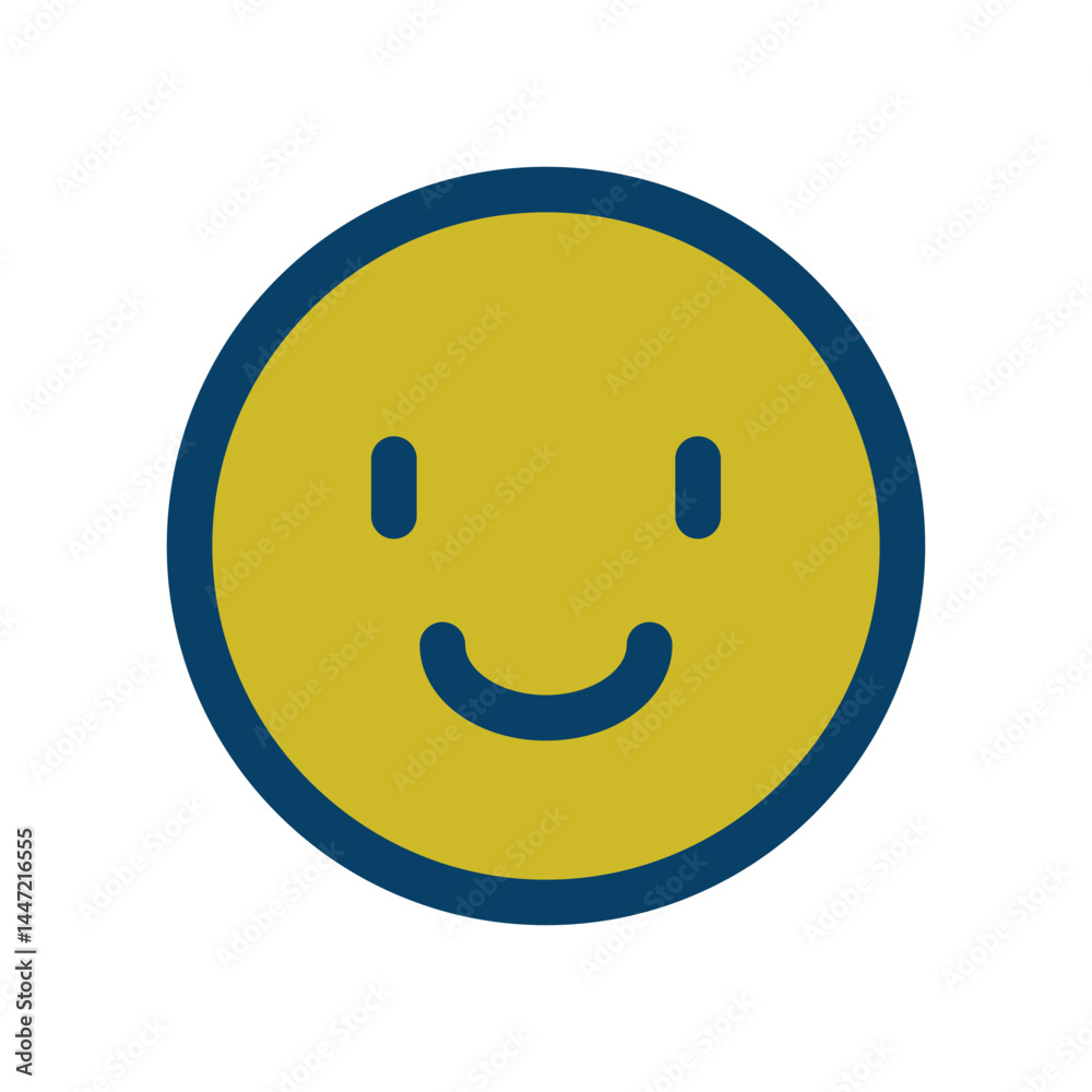 Fototapeta premium 笑顔の顔文字のアイコンイラスト