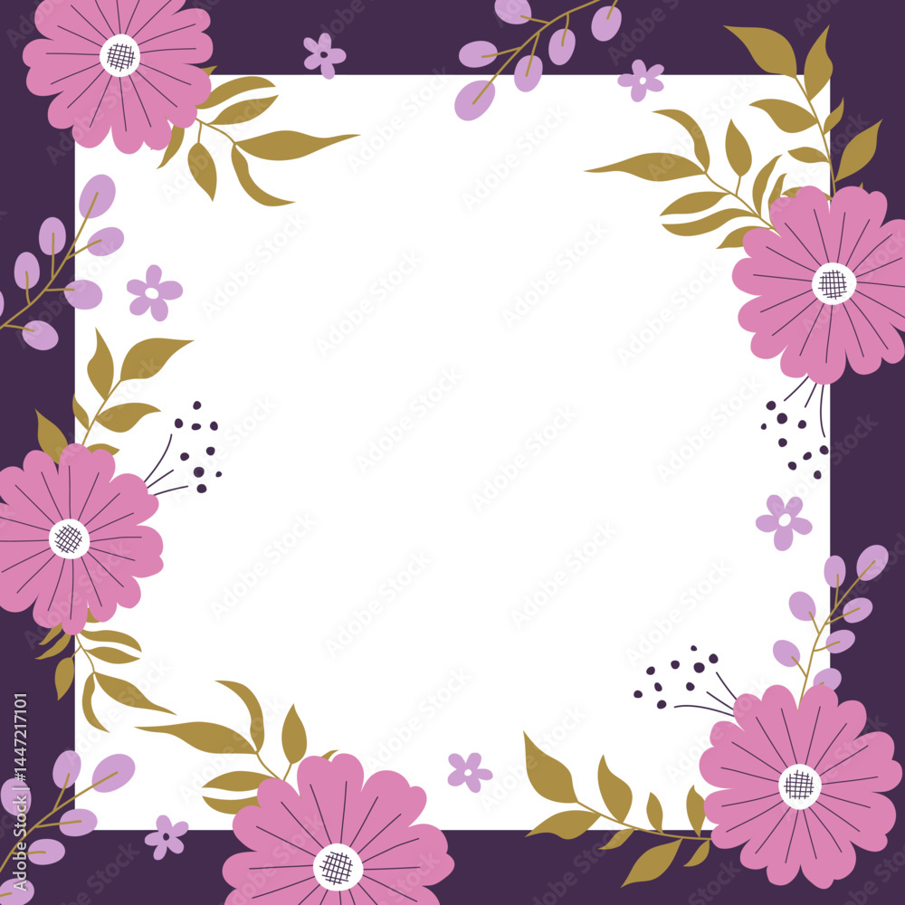 Obraz premium vector floral frame