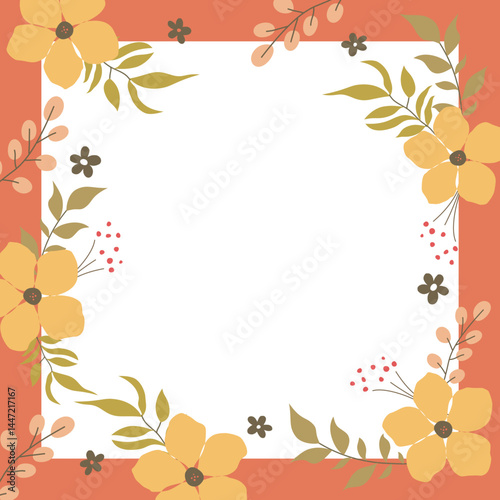 Wallpaper Mural vector floral frame Torontodigital.ca