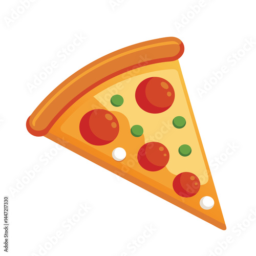 pizza on a white background