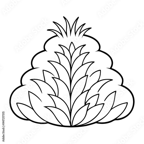 Hay Bunch Outline Coloring Book Page Line Art