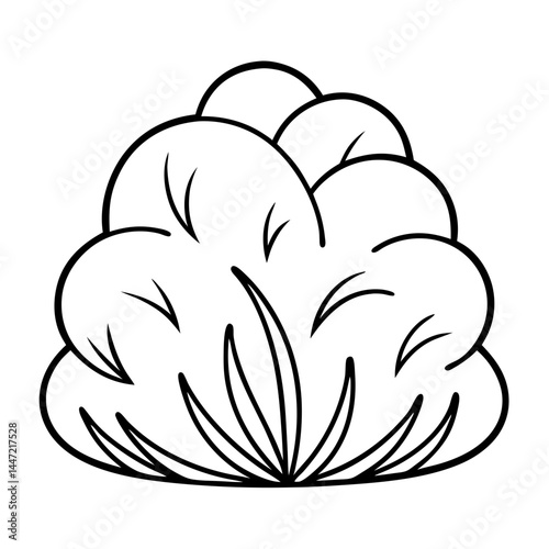 Hay Bunch Outline Coloring Book Page Line Art