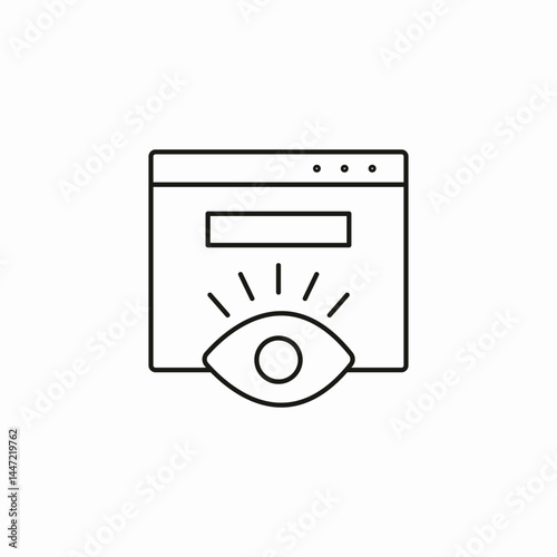 website visibility icon sign vector