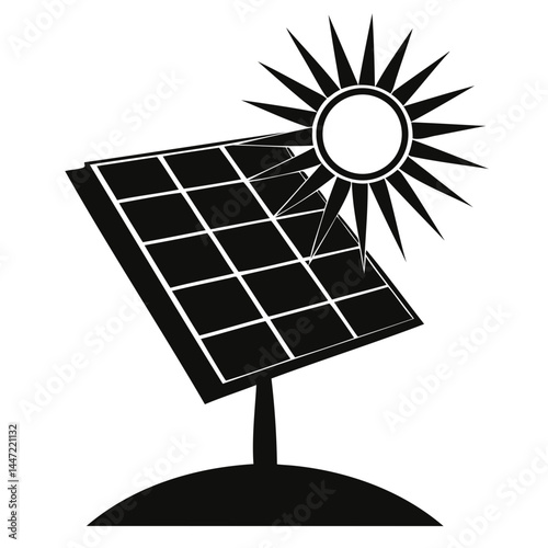 Solar panel energy renewable sun power electricity photovoltaic cell clean alternative sustainable technology isolated on transparent background