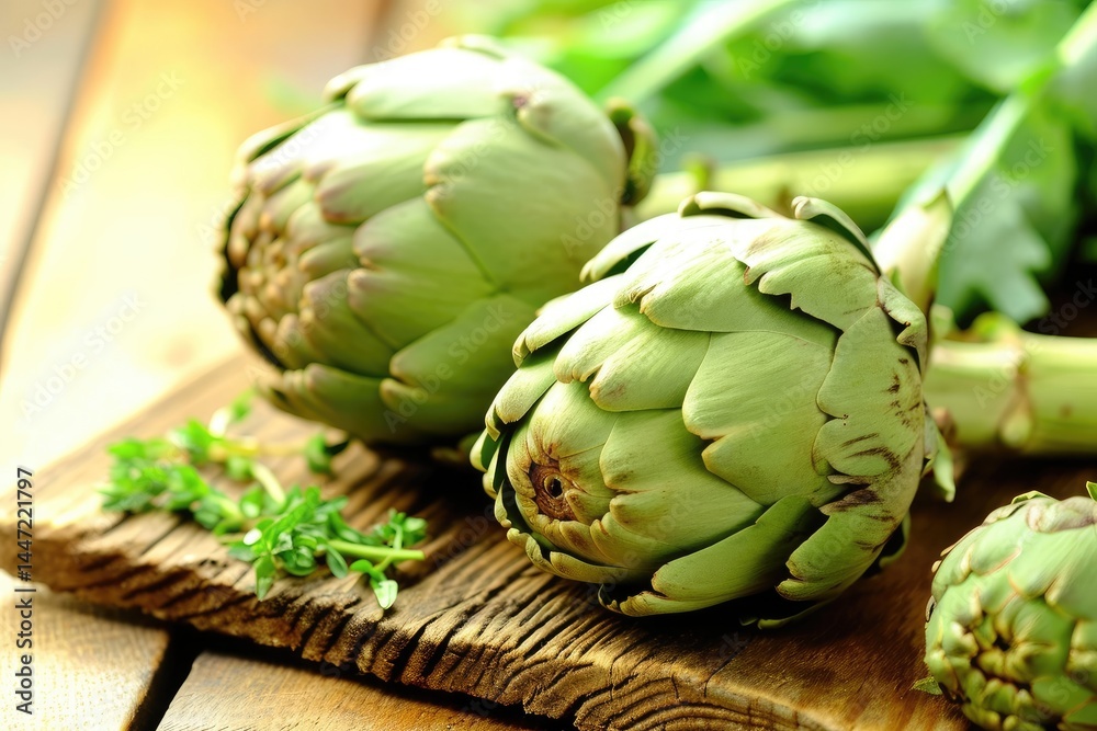 Obraz premium Fresh raw artichoke.