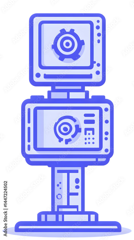 Pixel Art Computer Monitor Illustration, Blue Retro Technology Background, Graphic Design Pixel Art Computer Monitor Illustration, Blue Retro Technology Background, Graphic Design