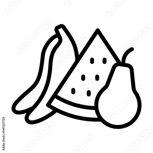 Fresh Tropical Fruits Icon