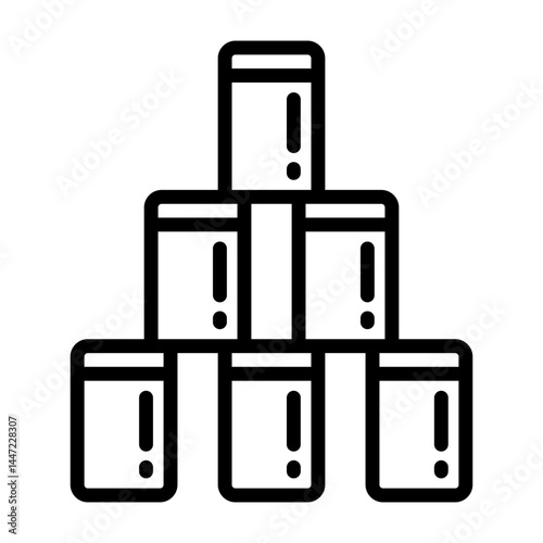 Colorful Tea Tins Icon