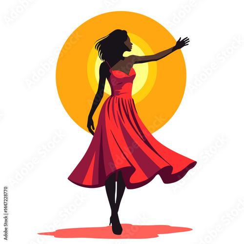 Girl twirling in the sun with confidence, bold self-expression