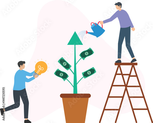 Profit gain or revenue increase, financial growth or income boost, business earnings or sales growth, investment returns or capital appreciation, net profit or bottom-line improvement, revenue streams