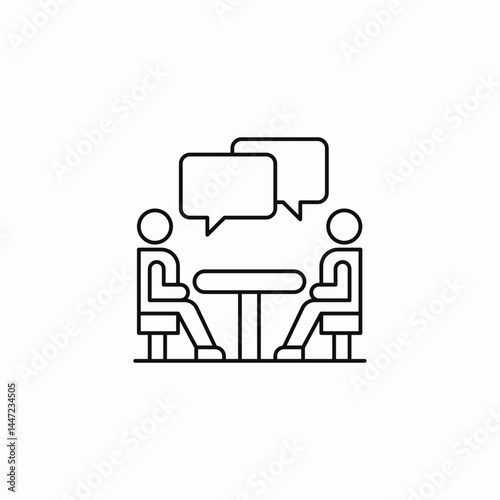 business meeting icon sign vector
