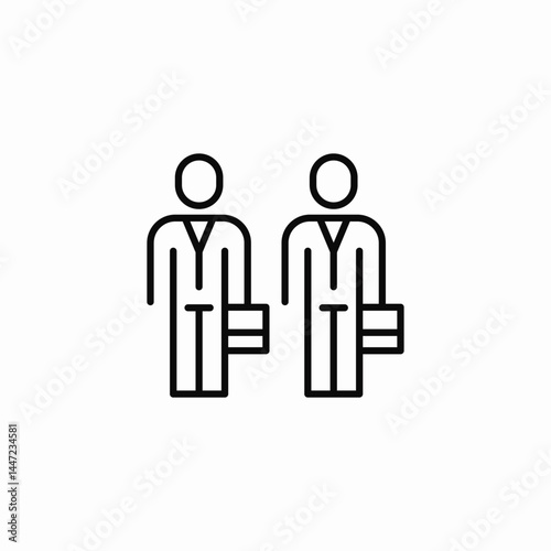 business partners icon sign vector