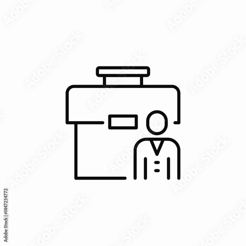 business trip icon sign vector
