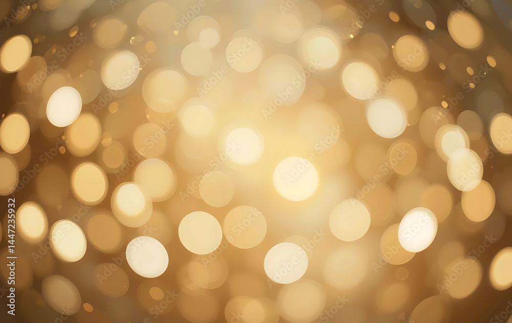Cream abstract background with soft bokeh lights and glow