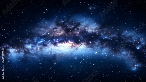 Majestic Nebula in Deep Space Stunning Night Sky with Bright Stars and Cosmic Clouds