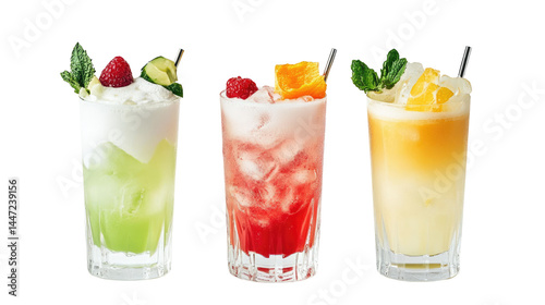 Wallpaper Mural Gin Fizz, Ramos Gin Fizz, Gin Rickey, and Gin & Tonic Cocktails with Citrus Garnish – PNG Set

 Torontodigital.ca