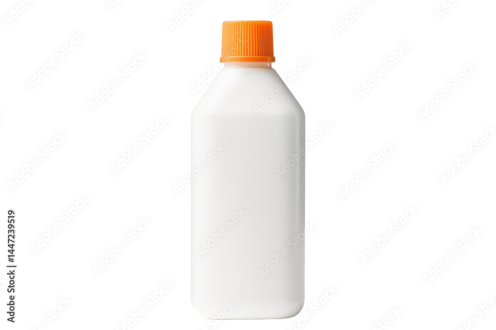 white plastic bottle of glue with orange cap isolated on white or transparent png white plastic bottle of glue with orange cap isolated on white or transparent png