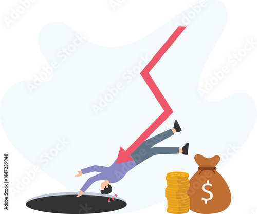 Economic downturn or recession, financial instability or market volatility, asset devaluation or price collapse, liquidity shortage or credit crunch, investor panic or loss of confidence, stock market