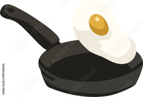 Fried egg in a frying pan