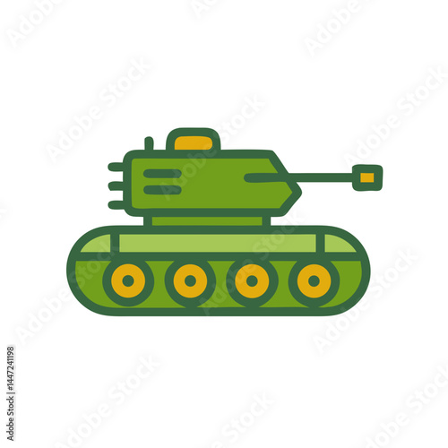 icon of a green military tank