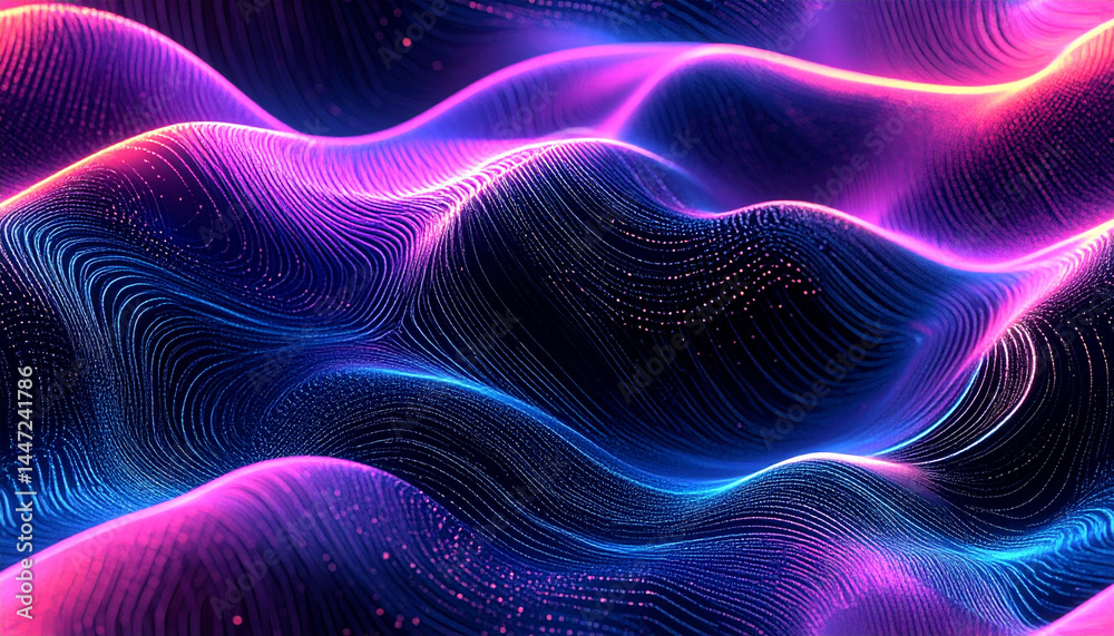 synthetic texture stream, abstract futuristic flowing surface, layered digital materials