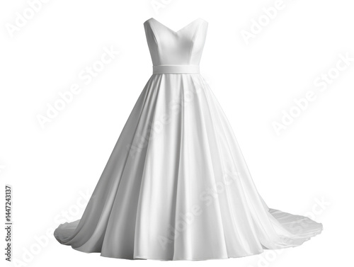Elegant wedding dress design for bridal fashion events