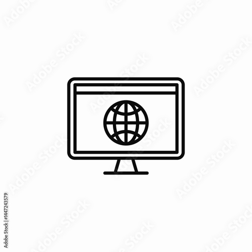 global website icon sign vector