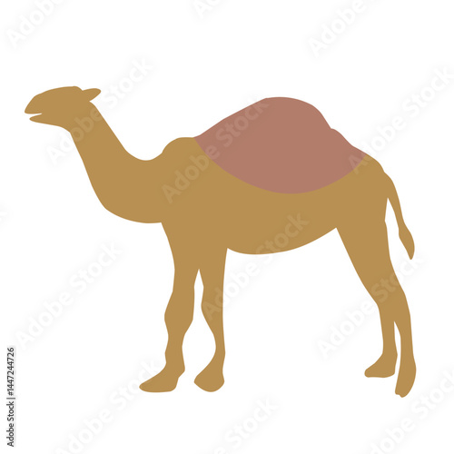 Flat Vector Camel Illustration