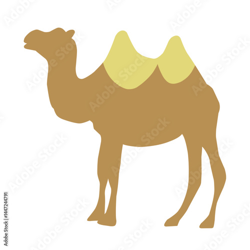 Flat Vector Camel Illustration
