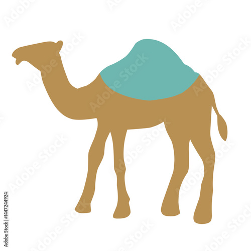 Flat Vector Camel Illustration
