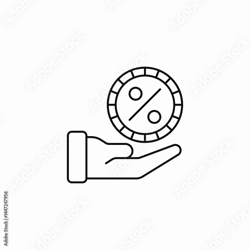 percentage growth icon sign vector