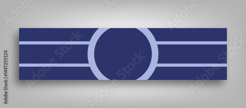 abstract navy blue linkedin banner template design