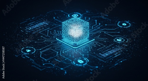 A futuristic AI-powered cybersecurity solution that integrates machine learning to detect and neutralize digital threats in real-time