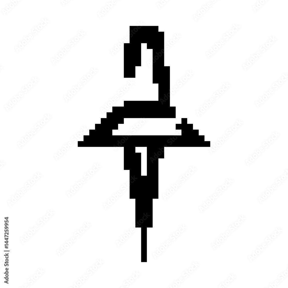 Fototapeta premium pixel pushpin icon