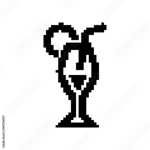 pixelate drink glass icon