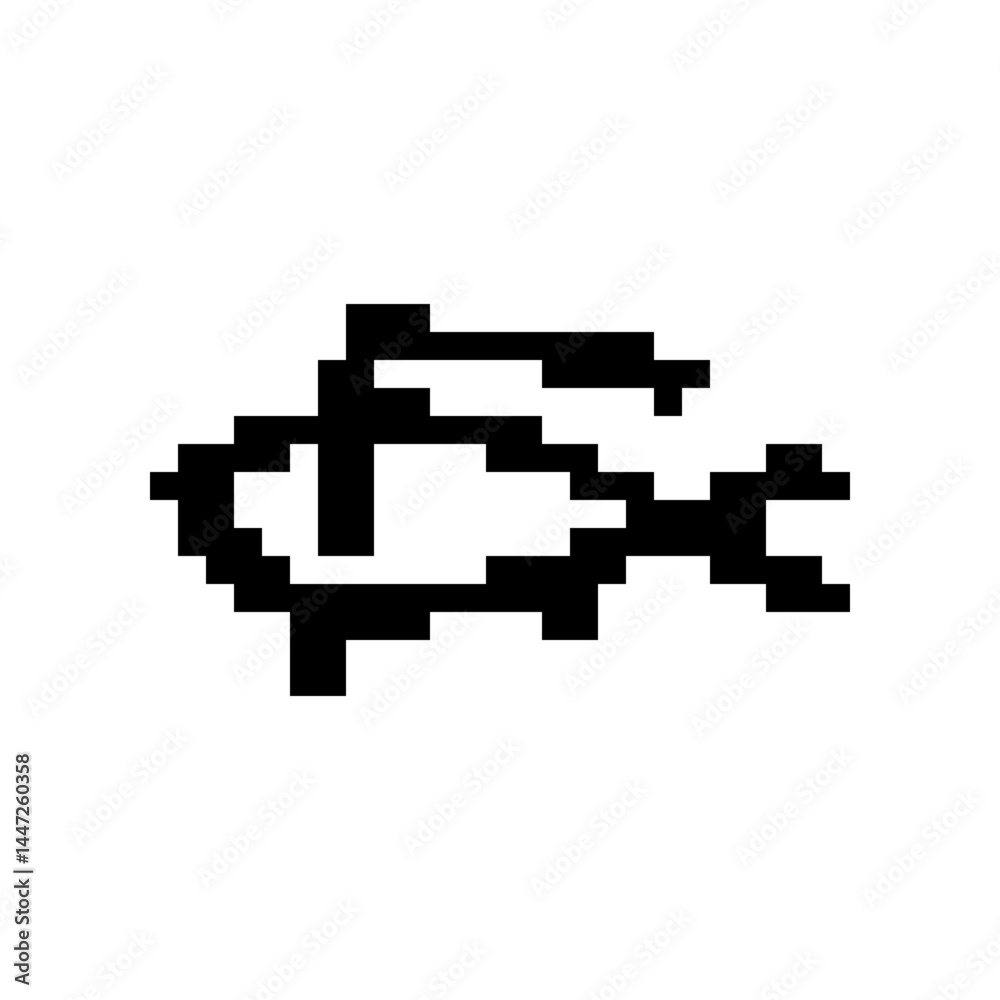 Fototapeta premium pixelate fish icon